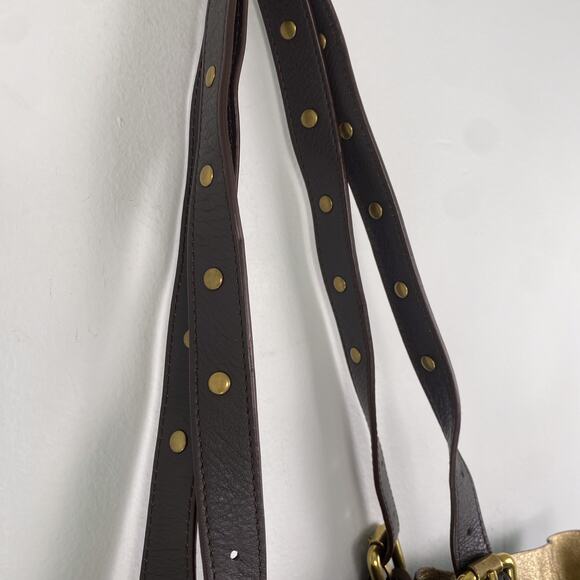 Gerard Darel Simple Leather Bag Brown Suede - Picture 3 of 8